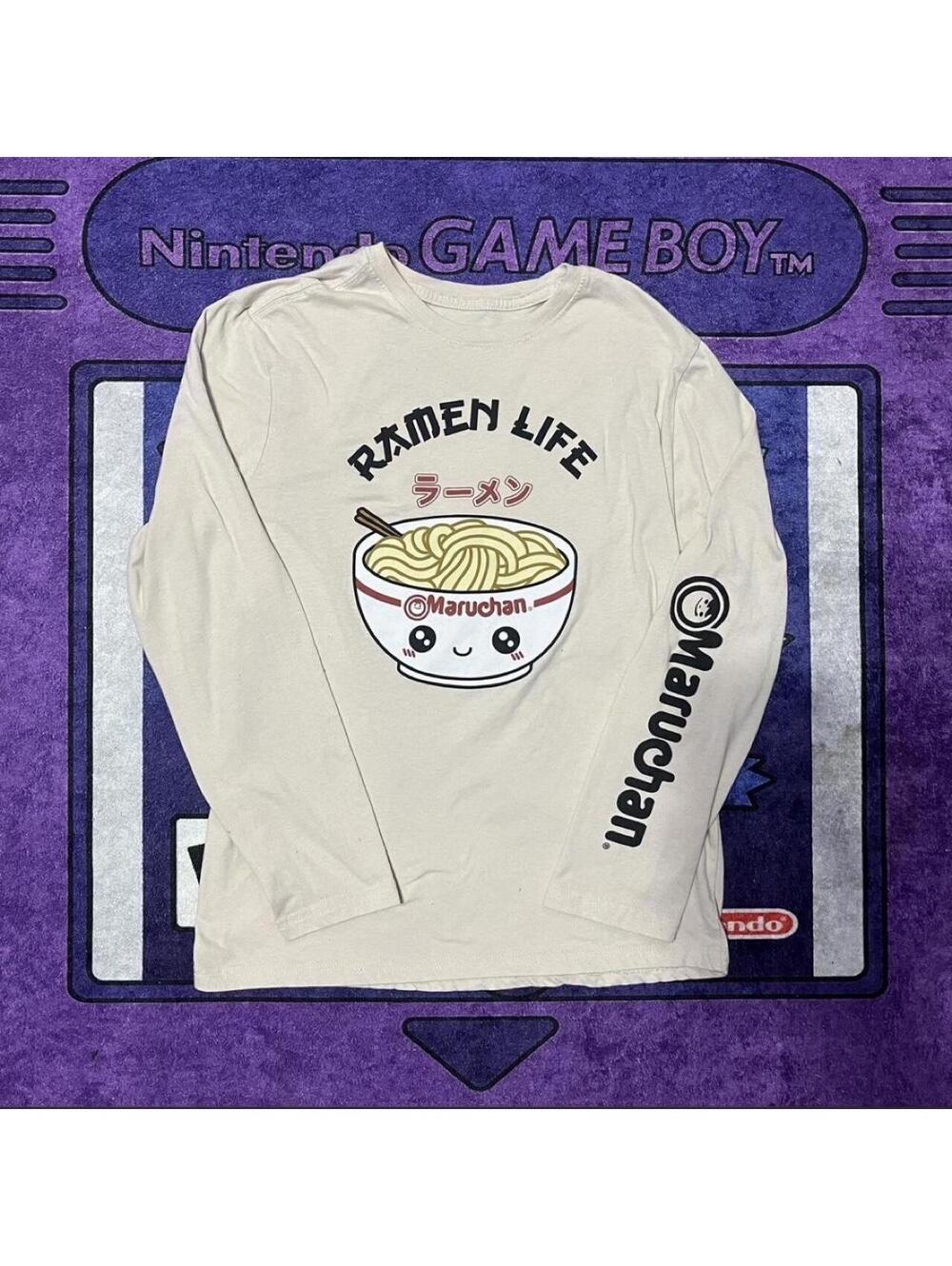 Maruchan Ramen Life white long sleeve shirt Size XL